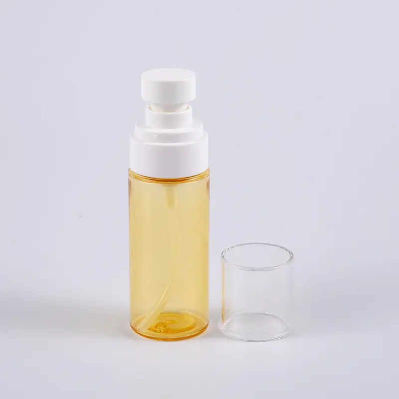 Botella gruesa de la loción de la pared del color semitransparente de la forma redonda 50ml PETG con la bomba plástica del rociador Botella gruesa de la loción de la pared del color semitransparente de la forma redonda 50ml PETG con la bomba plástica del rociador