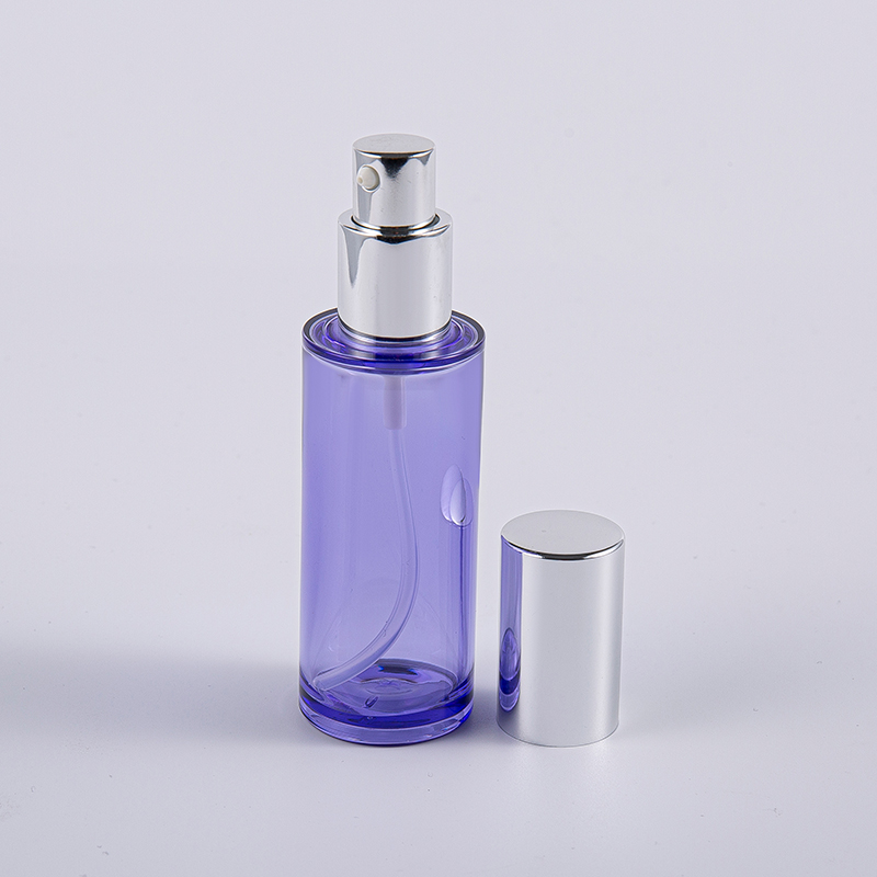 Botella de loción redonda de alta calidad de 35 ml con uso de viaje con bomba de aluminio Botella de loción redonda de alta calidad de 35 ml con uso de viaje con bomba de aluminio