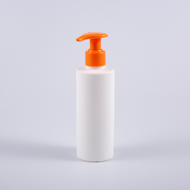 Botella de limpieza de la loción de la bomba del lavado a mano de la ronda blanca de Frost 200ml PE Botella de limpieza de la loción de la bomba del lavado a mano de la ronda blanca de Frost 200ml PE