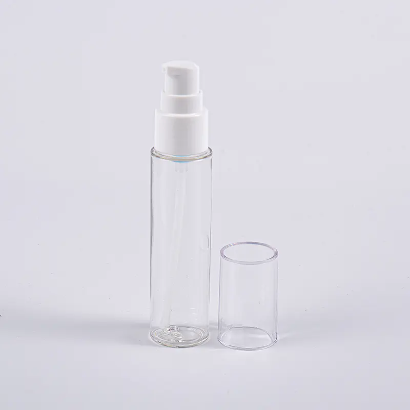 Botella de loción PETG delgada para uso en viaje 20ml 30ml 40ml con bomba Botella de loción PETG delgada para uso en viaje 20ml 30ml 40ml con bomba