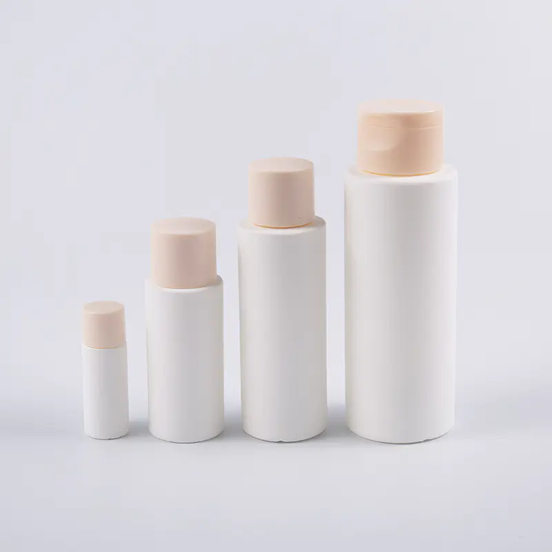 Botella de loción suavizante de PE de 10 ml con tapa abatible Envase cosmético de tamaño de viaje compacto para cuidado de la piel y tóner