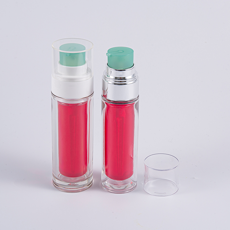 Botella de PETG transparente con bolsa interior compuesta multicapa Botella de vacío de 30 ml y 50 ml con bomba Botella de PETG transparente con bolsa interior compuesta multicapa Botella de vacío de 30 ml y 50 ml con bomba