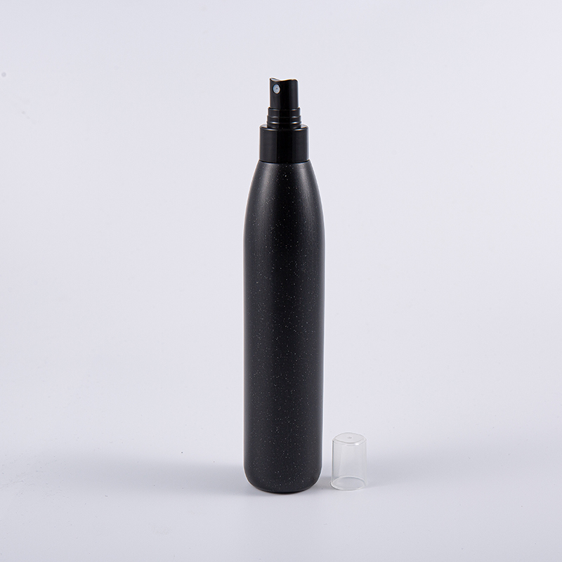 Botella de PE de 100 ml y 250 ml: dispensador con bomba de plástico negro con acabado perlado