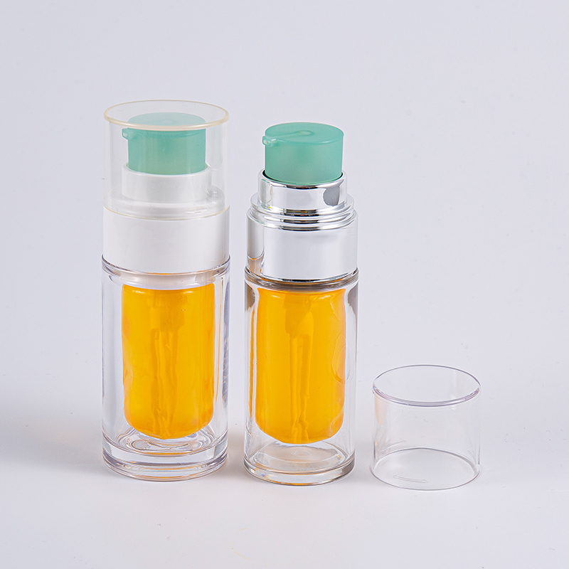 Botella de PETG transparente con bolsa interior compuesta multicapa Botella de vacío de 30 ml y 50 ml con bomba Botella de PETG transparente con bolsa interior compuesta multicapa Botella de vacío de 30 ml y 50 ml con bomba