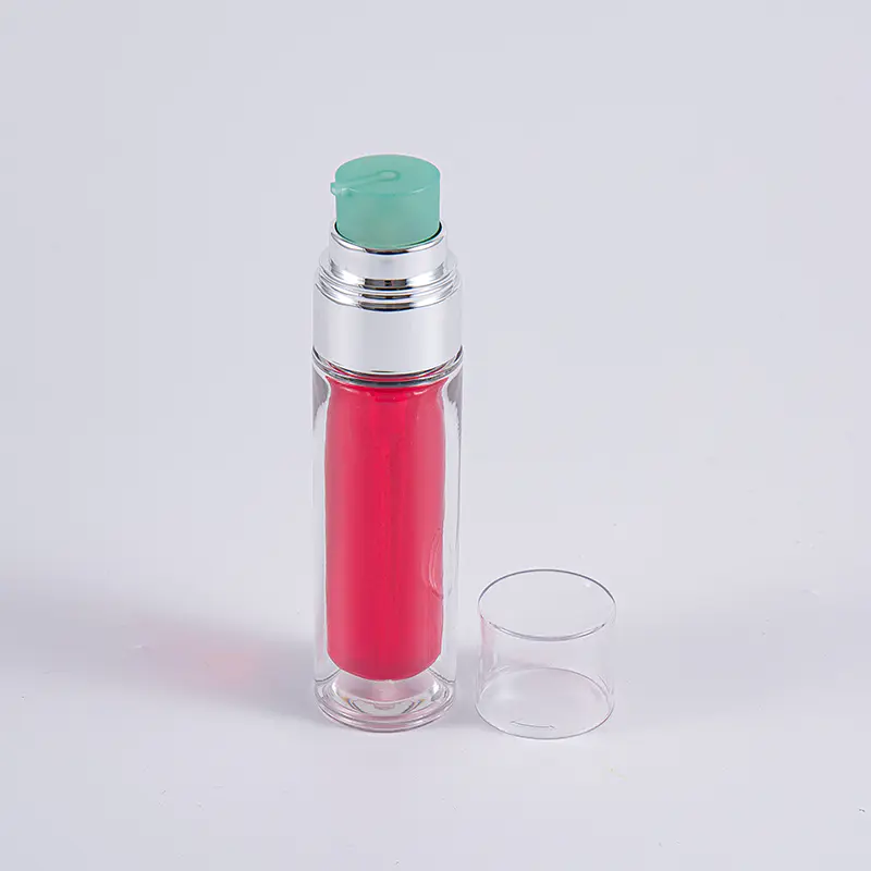 Botella de PETG transparente con bolsa interior compuesta multicapa Botella de vacío de 30 ml y 50 ml con bomba Botella de PETG transparente con bolsa interior compuesta multicapa Botella de vacío de 30 ml y 50 ml con bomba