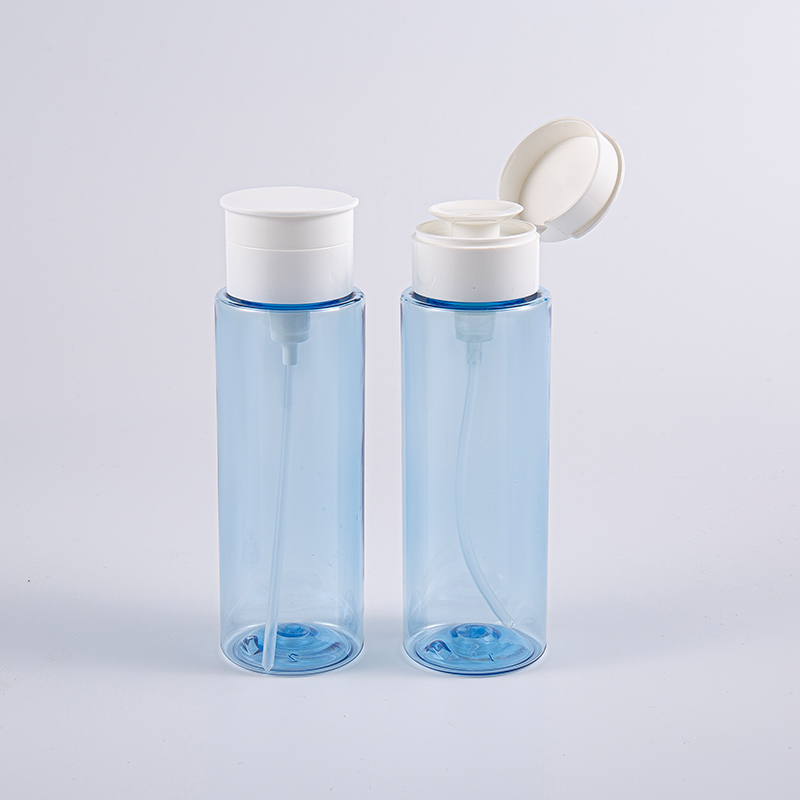 Botellas desmaquillantes azules transparentes de 200 ml