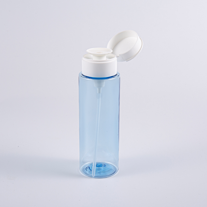 Botellas desmaquillantes azules transparentes de 200 ml