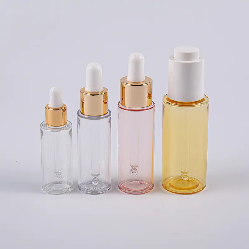 Uso de viaje 10ml 20ml 30ml 50ml botella de loción PETG delgada con bomba