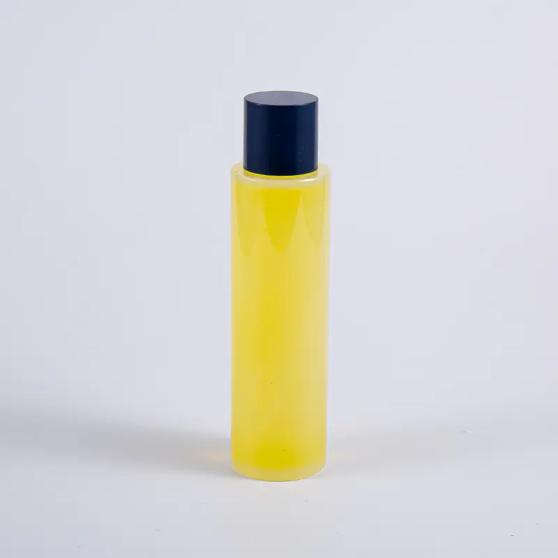 botella de loción redonda de 50ml 100ml 120ml 130ml 170ml 200ml PETG con tapón de tuerca redondo y pequeños insertos