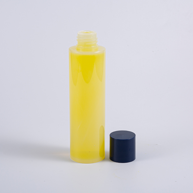botella de loción redonda de 50ml 100ml 120ml 130ml 170ml 200ml PETG con tapón de tuerca redondo y pequeños insertos